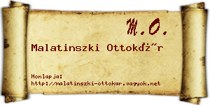 Malatinszki Ottokár névjegykártya